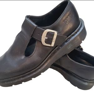 Dr Martens Black Leather t strap  Mary Jane Shoes UK 5 US 7.5